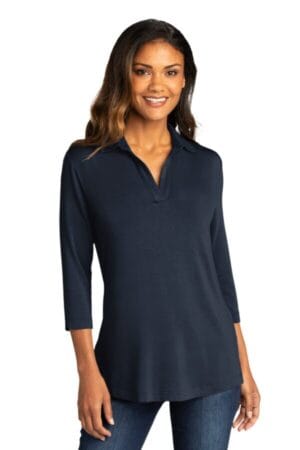RIVER BLUE NAVY LK5601 port authority ladies luxe knit tunic