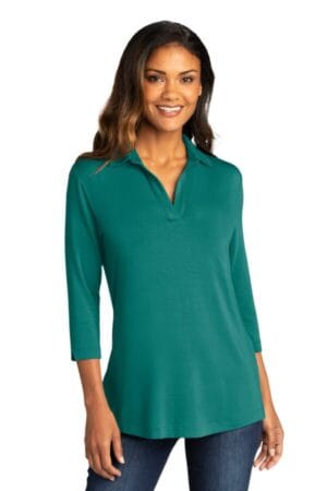 TEAL GREEN LK5601 port authority ladies luxe knit tunic