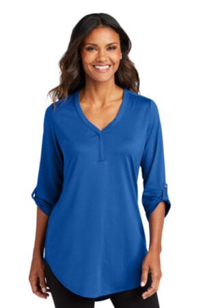 TRUE BLUE LK6840 port authority women's city stretch 3/4-sleeve tunic