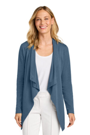 DUSK BLUE LK820 port authority women's breakwater open cardigan