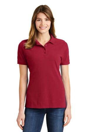 RED LKP1500 port & company ladies combed ring spun pique polo