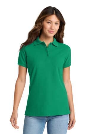KELLY LKP155 port & co women's core blend pique polo