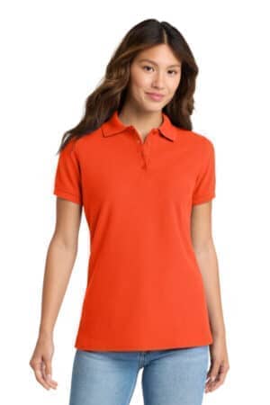 LKP155 port & co women's core blend pique polo