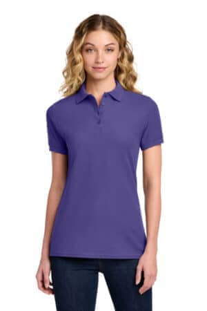 LKP155 port & co women's core blend pique polo
