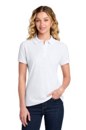 LKP155 port & co women's core blend pique polo