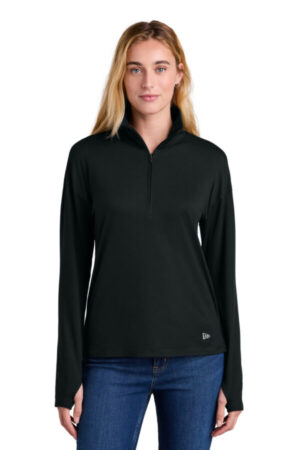 BLACK LNEA228 new era women's power 1/2-zip