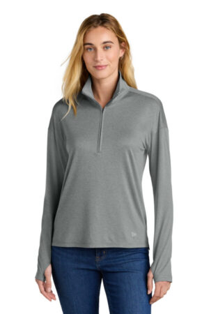 SHADOW GREY HEATHER LNEA228 new era women's power 1/2-zip