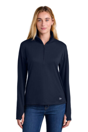 TRUE NAVY LNEA228 new era women's power 1/2-zip