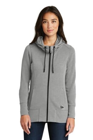 LNEA511 new era ladies tri-blend fleece full-zip hoodie