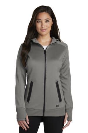 LNEA522 new era ladies venue fleece full-zip hoodie