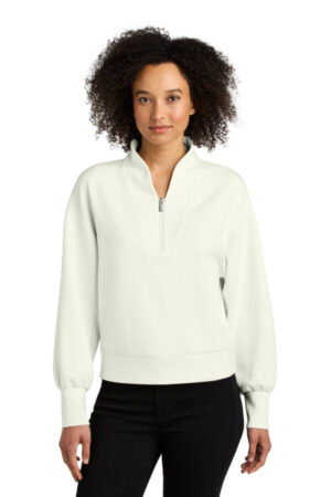 OPAL WHITE LOG861 ogio women's transcend 1/4-zip