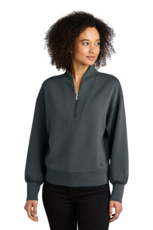 TARMAC GREY LOG861 ogio women's transcend 1/4-zip