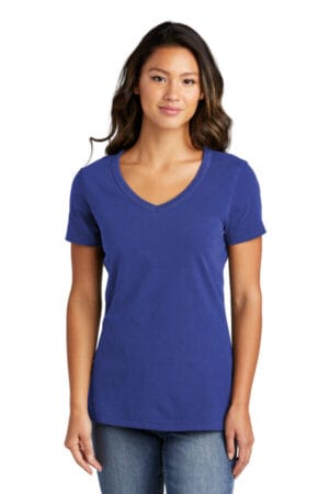 BLUE IRIS LPC099V port & company ladies beach wash garment-dyed v-neck tee