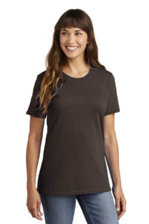 DARK CHOCOLATE BROWN LPC54 port & co women's core cotton tee