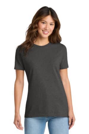 DARK HEATHER GREY LPC54 port & co women's core cotton tee