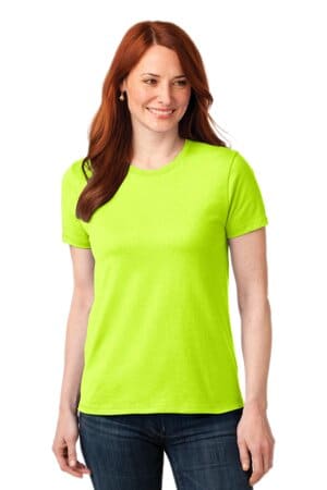 SAFETY GREEN LPC55 port & company ladies core blend tee