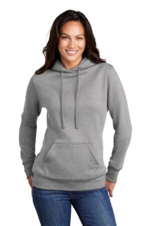 ATHLETIC HEATHER LPC78H port & company ladies core fleece pullover hooded sweatshirt