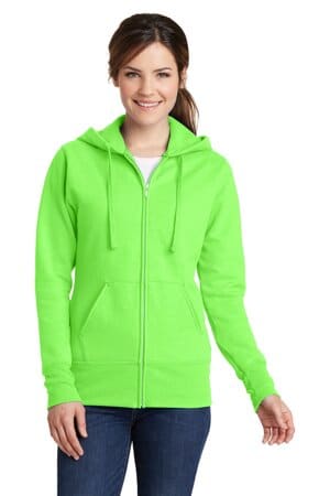 LPC78ZH port & company ladies core fleece full-zip hooded sweatshirt
