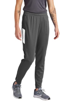 IRON GREY/ WHITE LPST800 sport-tek women's travel pant