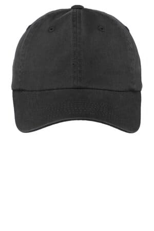 BLACK LPWU port authority ladies garment-washed cap