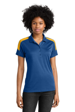ROYAL/ GOLD LST104 sport-tek women's competitor united polo