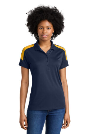 TRUE NAVY/ GOLD LST104 sport-tek women's competitor united polo