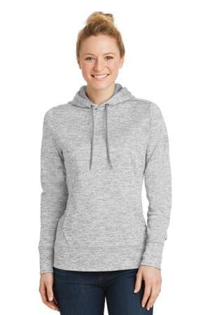 SILVER ELECTRIC LST225 sport-tek ladies posicharge electric heather fleece hooded pullover