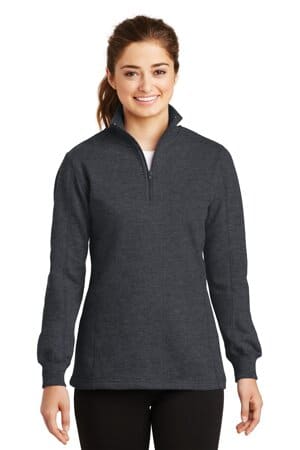 GRAPHITE HEATHER LST253 sport-tek ladies 1/4-zip sweatshirt
