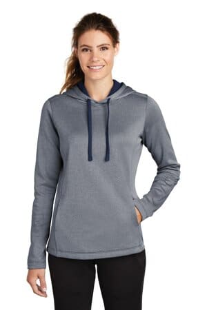 LST264 sport-tek ladies posicharge sport-wick heather fleece hooded pullover