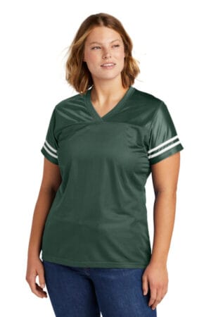 FOREST GREEN/ WHITE LST307 sport-tek ladies posicharge replica jersey