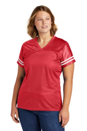 TRUE RED/ WHITE LST307 sport-tek ladies posicharge replica jersey