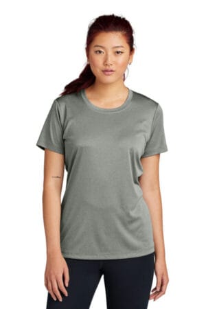 GREY CONCRETE HEATHER LST350 sport-tek women's posicharge competitor tee