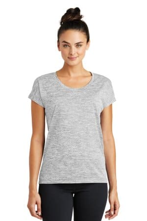 SILVER ELECTRIC LST390 sport-tek ladies posicharge electric heather sporty tee
