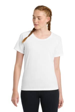 WHITE TRIAD SOLID WHITE TRIAD SOLID LST400 sport-tek women's posicharge tri-blend wicking scoop neck raglan tee