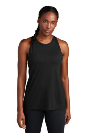 BLACK TRIAD SOLID LST402 sport-tek women's posicharge tri-blend wicking tank
