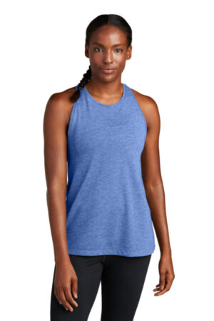 TRUE ROYAL HEATHER LST402 sport-tek women's posicharge tri-blend wicking tank