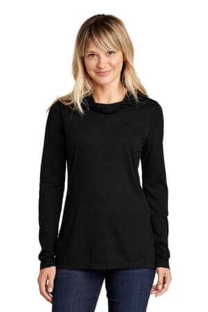 BLACK TRIAD SOLID LST406 sport-tek ladies posicharge tri-blend wicking long sleeve hoodie