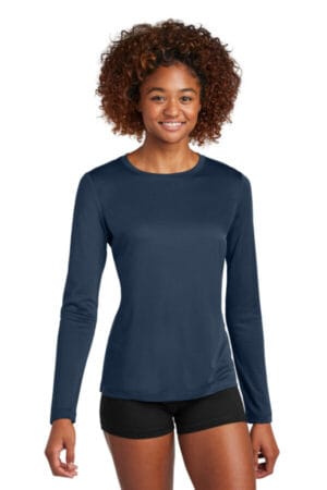 TRUE NAVY LST420LS sport-tek women's posi-uv pro long sleeve