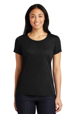 BLACK LST450 sport-tek ladies posicharge competitor cotton touch scoop neck tee
