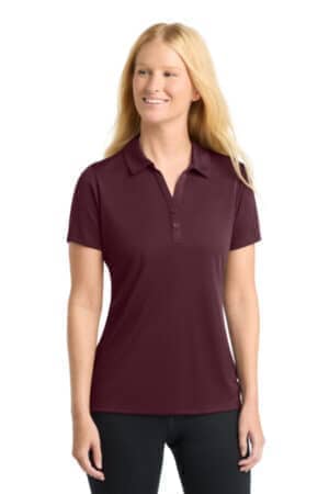 MAROON LST550 sport-tek women's posicharge competitor polo