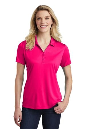 PINK RASPBERRY LST550 sport-tek ladies posicharge competitor polo