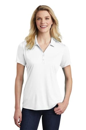 WHITE LST550 sport-tek ladies posicharge competitor polo