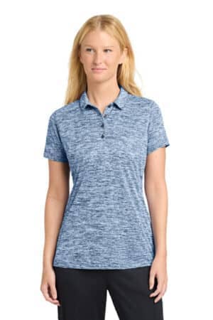 LST590 sport-tek women's posicharge electric heather polo