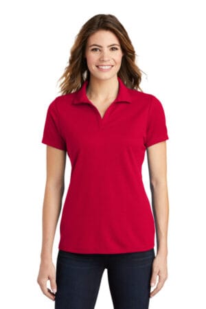 DEEP RED LST640 sport-tek women's posicharge racermesh polo