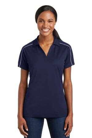 LST653 sport-tek ladies micropique sport-wick piped polo