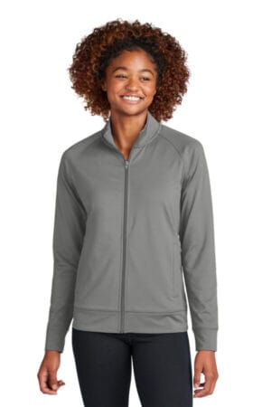 LST857 sport-tek women's sport-wick stretch full-zip cadet jacket