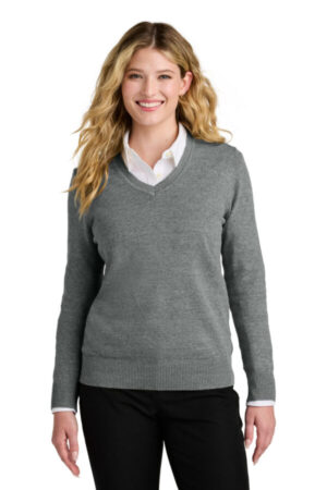 LSW2850 port authority women's easy care v-neck sweater