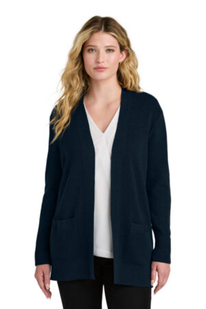 RIVER BLUE NAVY LSW2890 port authority women's easy care open-front cardigan sweater