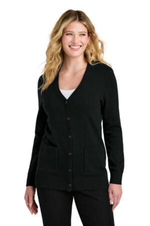 LSW4150 port authority women's easy care button-up cardigan sweater