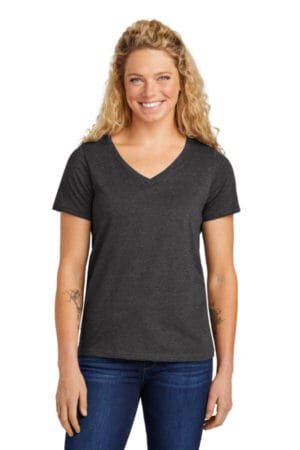 DARK HEATHER GREY LVL45V volunteer knitwear women's daily v-neck tee